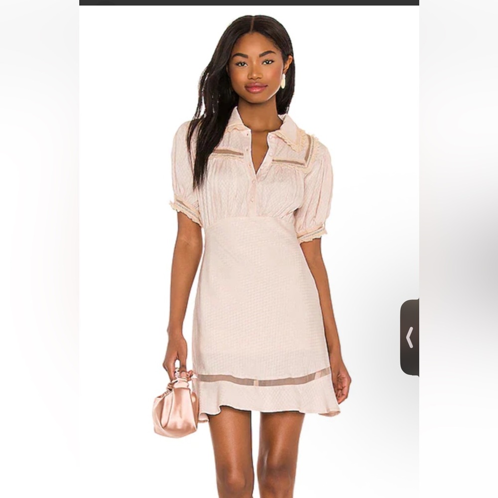 Free People Warm Glow Puff Sleeve Mini Dress